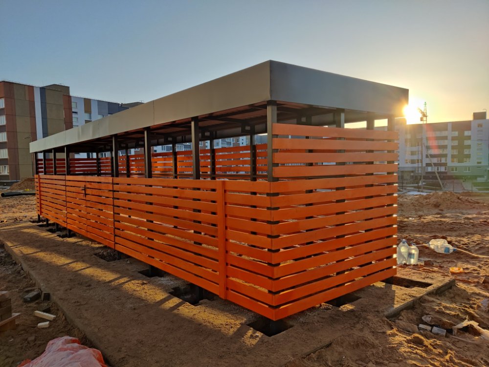 Площадка ТБО 12000х2000х2300 закрытого типа