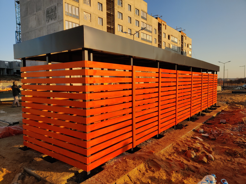 Площадка ТБО 12000х2000х2300 закрытого типа