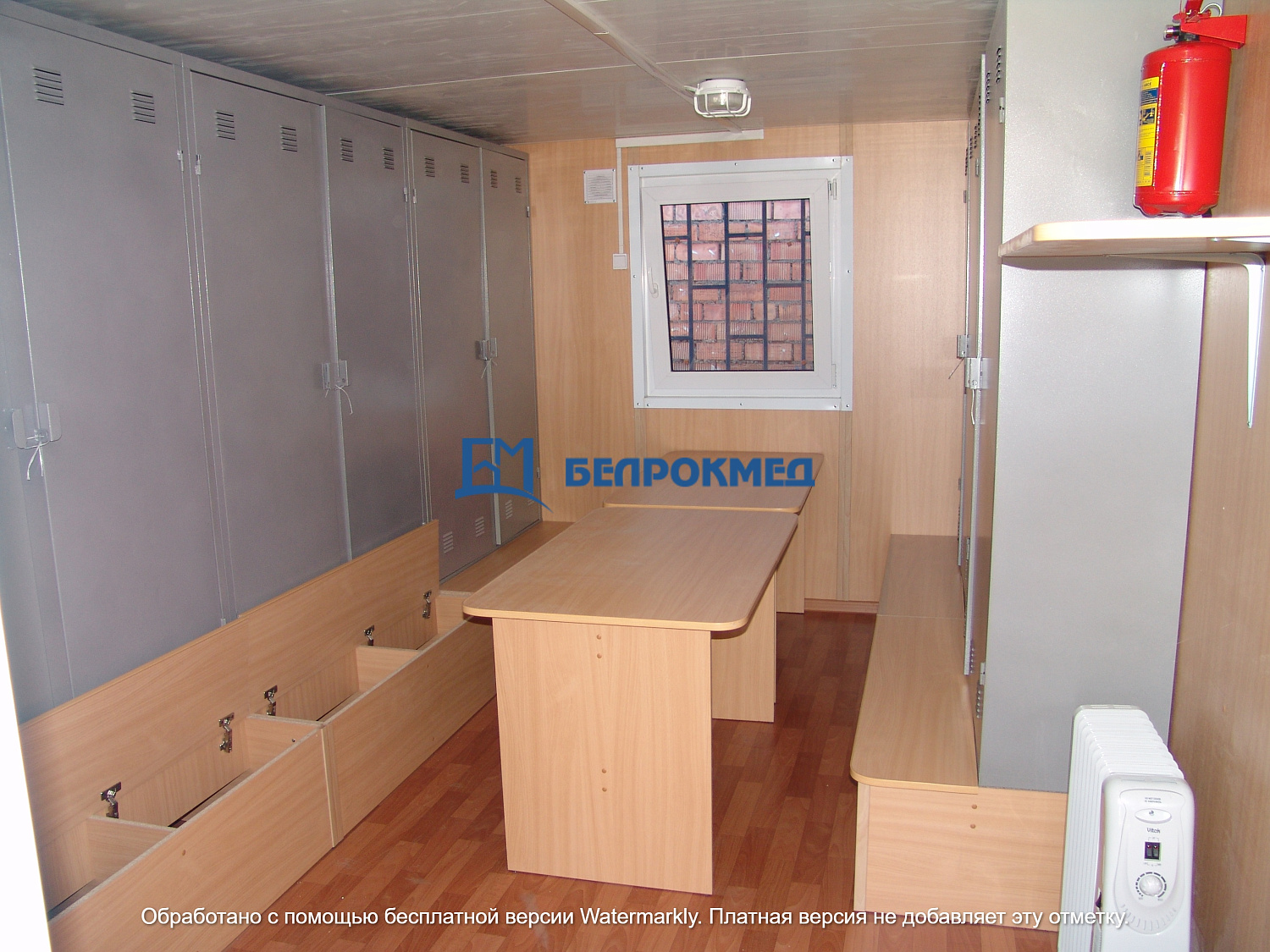 Гардеробный блок-модуль 6000х3000х2500 мм